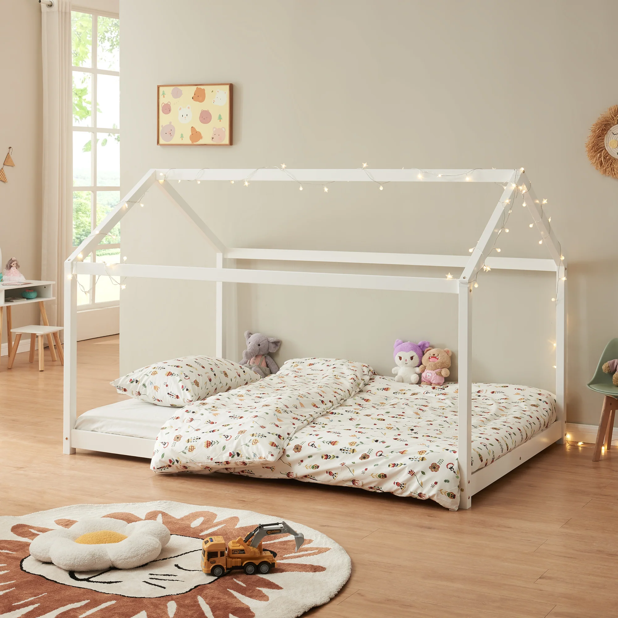 Cot Cerro w różnych rozmiarach Biały [en.casa] - Image 4