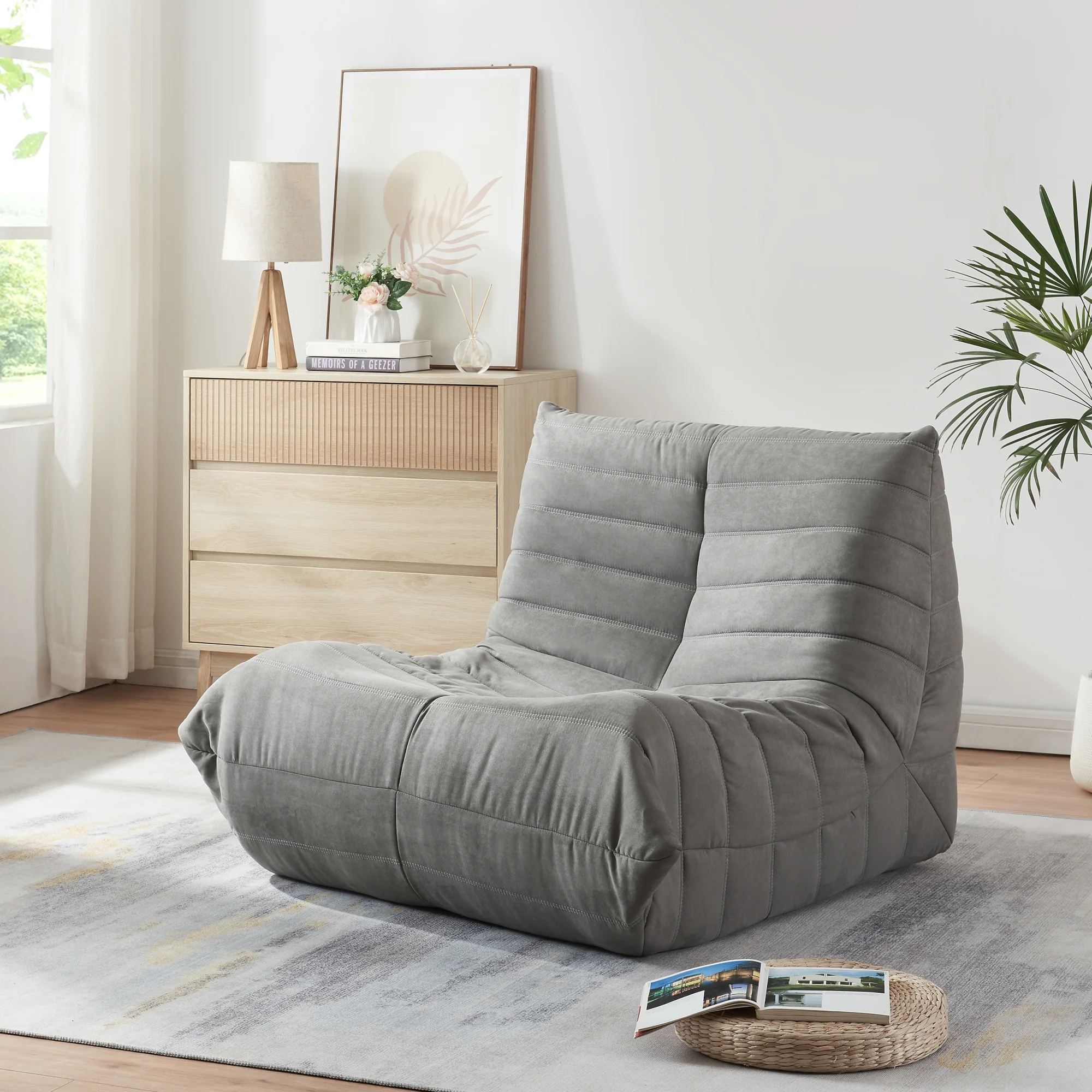 Fotel podłogowy Kodsø 75x90x100 cm [en.casa] - Image 4