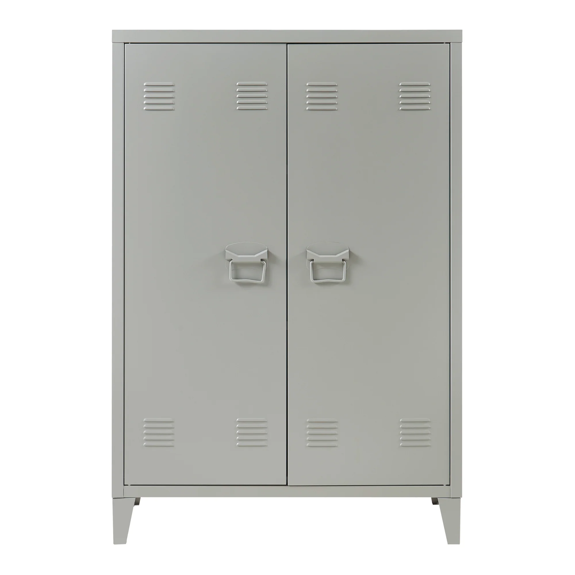 Metalowa szafka Oripää 110x75x33 cm ciemnoszara [en.casa] - Image 5