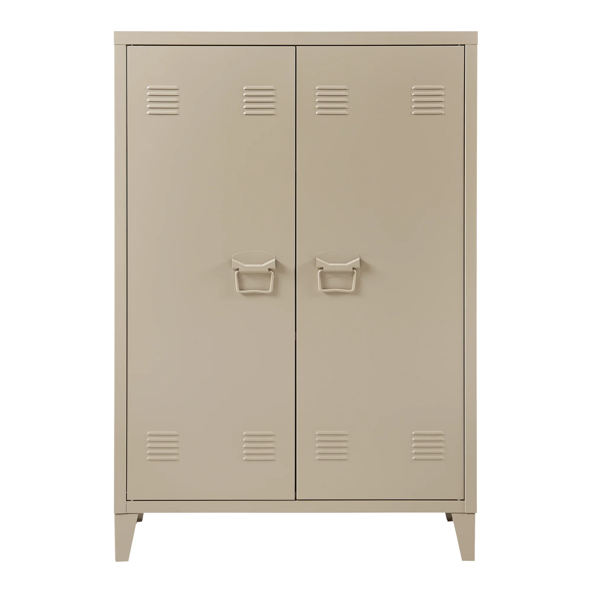 Metalowa szafka Oripää 110x75x33 cm kolor camel [en.casa] - Image 5