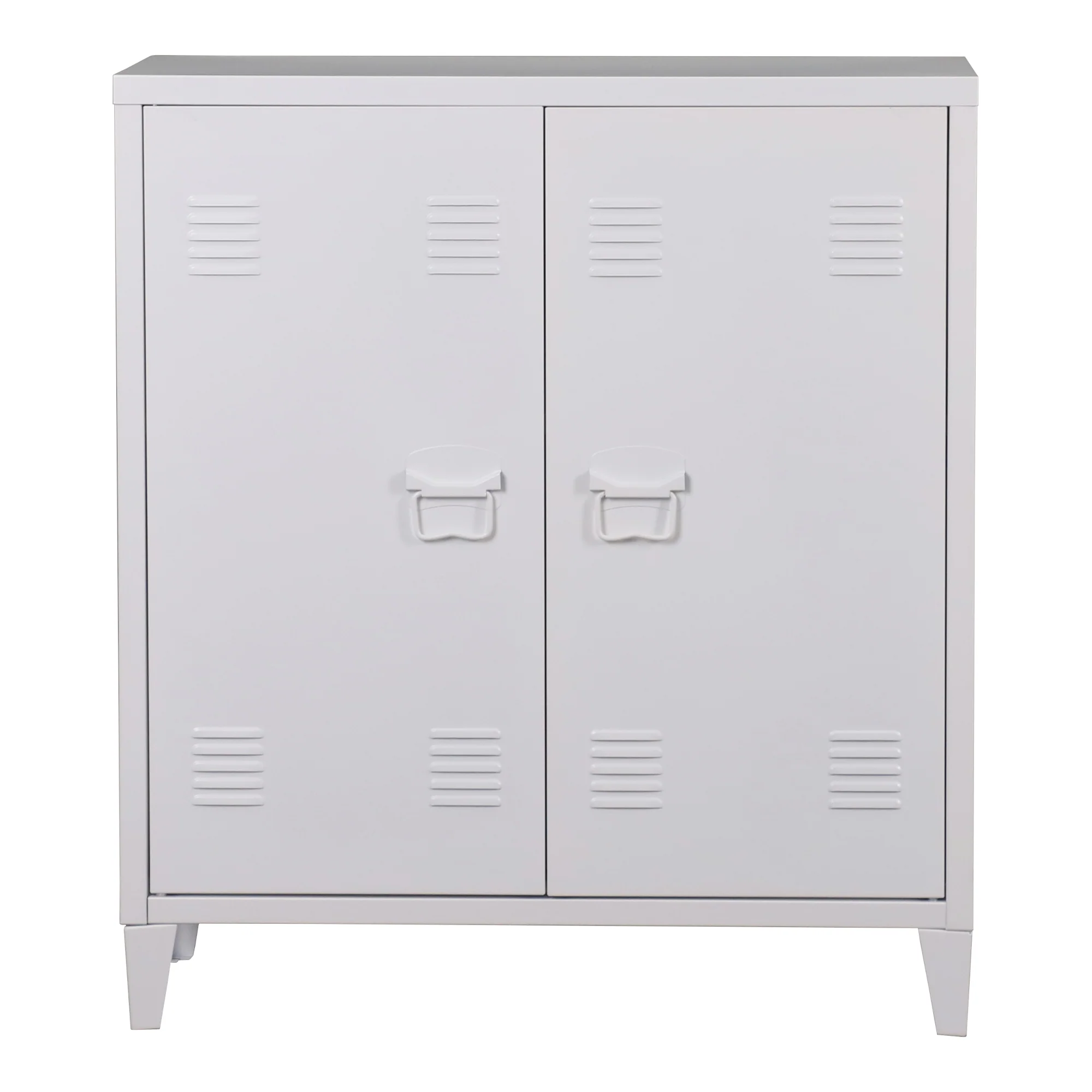 Szafka metalowa Oripää 90x80x33 cm biała [en.casa] - Image 5