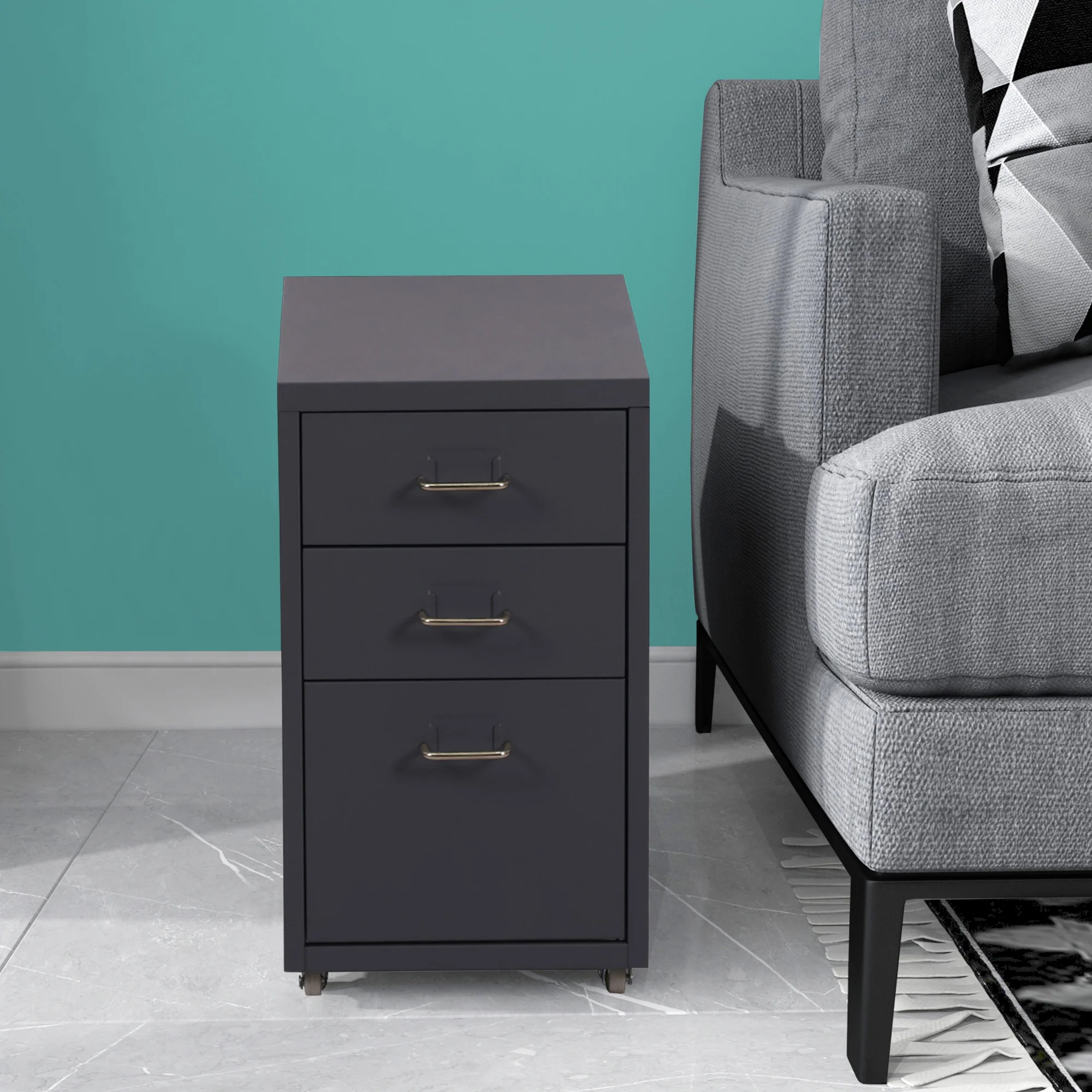Kökar mobilny cokół z 3 szufladami 48x28x41 cm [en.casa] - Image 10