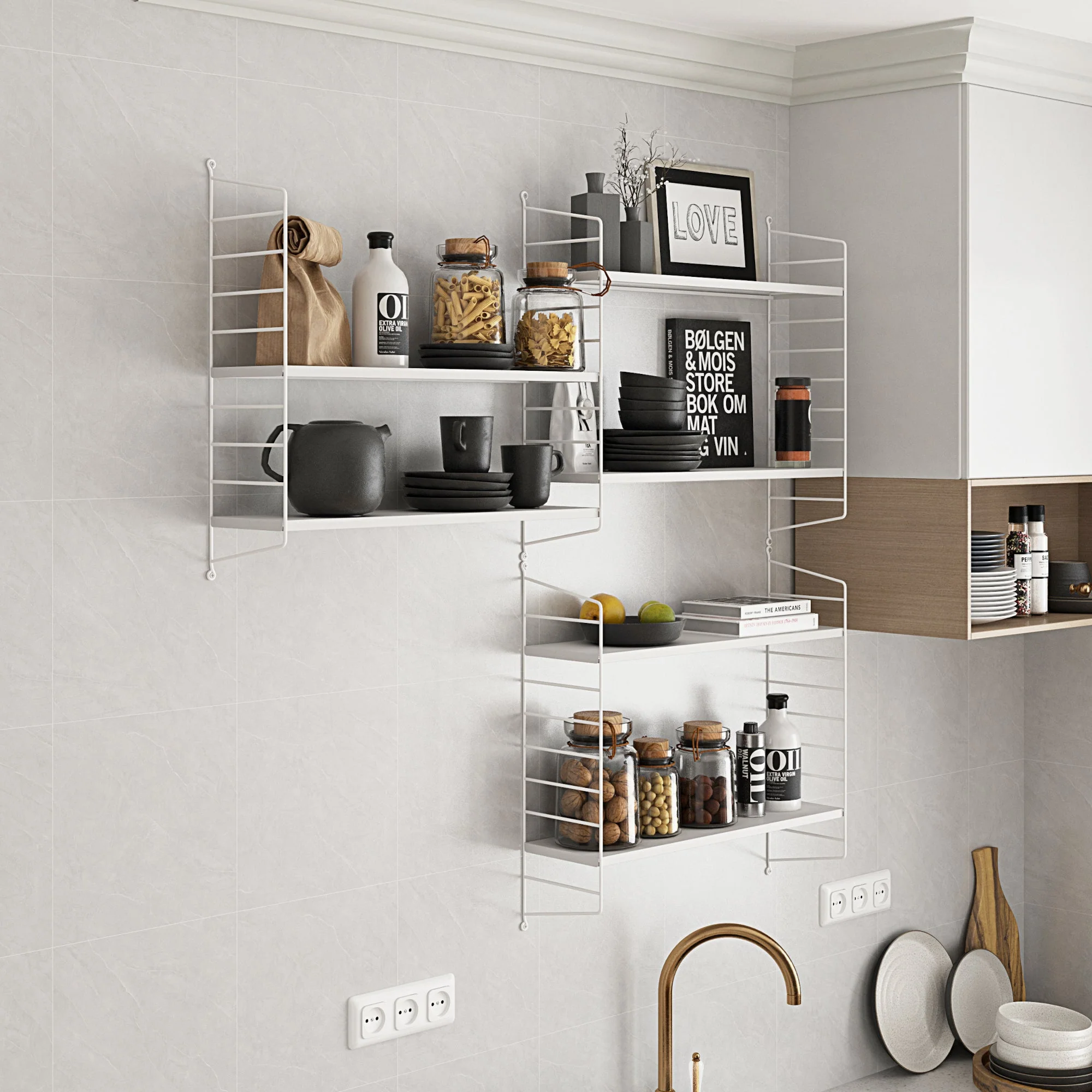 Modułowa półka ścienna Strängnäs [en.casa] - Image 66
