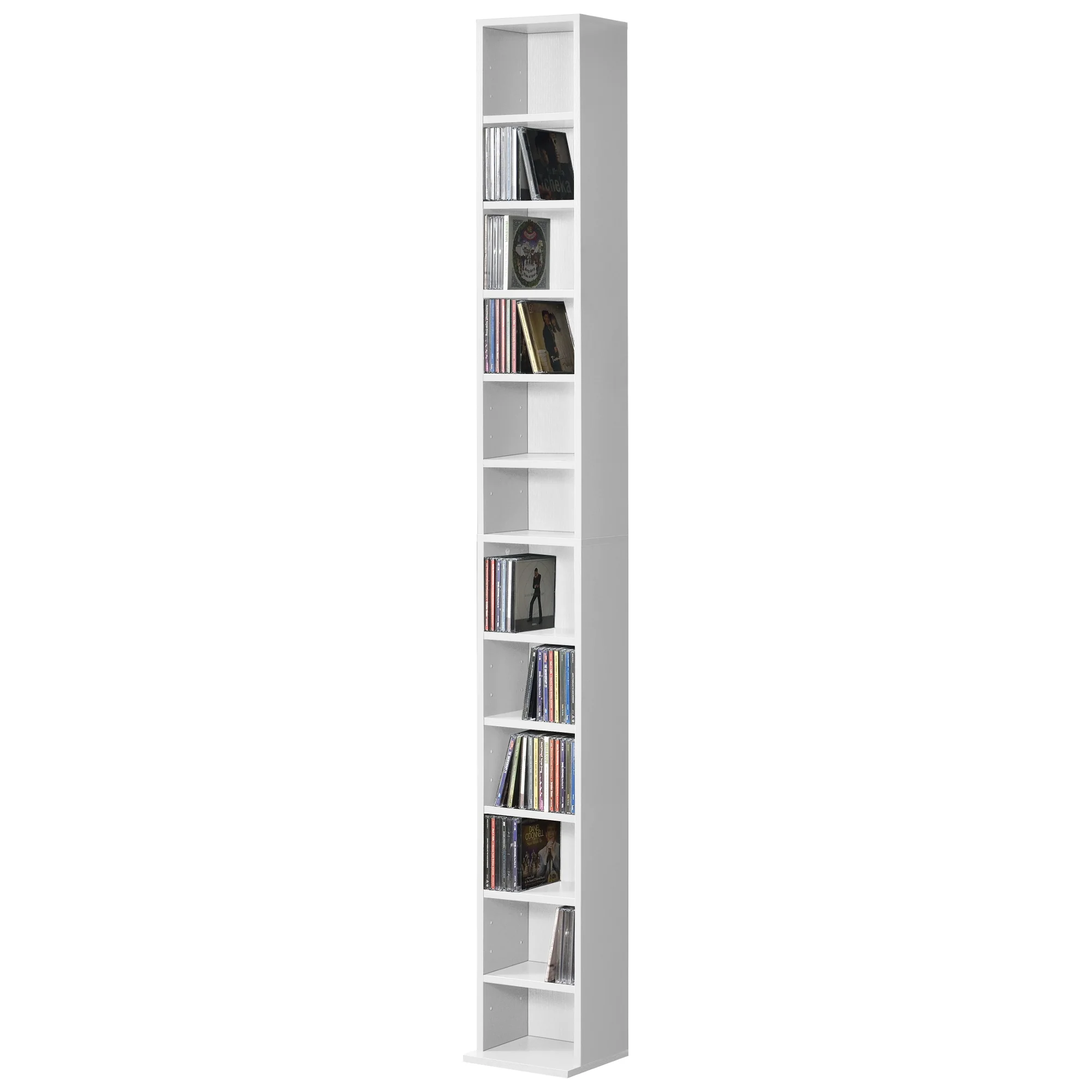 Półka na płyty CD Tynset 175x20x20 cm z 12 przegródkami [en.casa] - Image 4