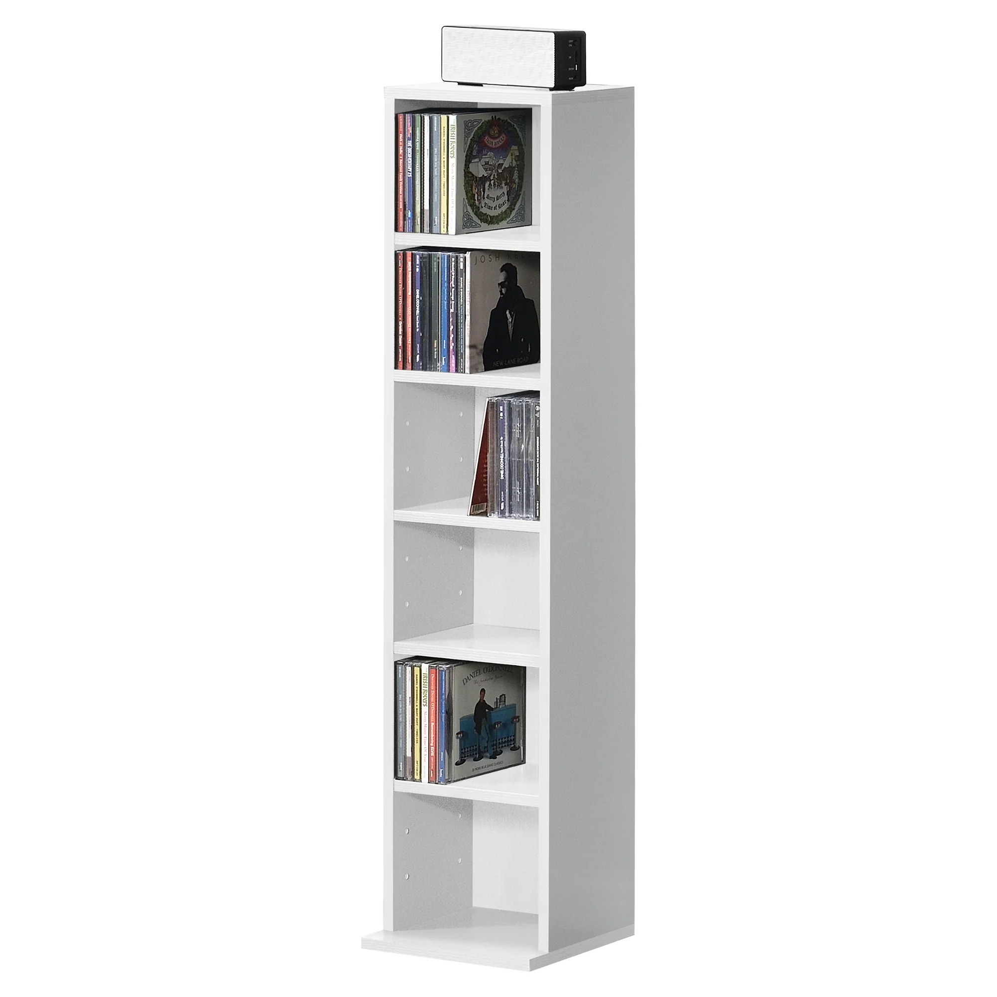Półka na płyty CD Tynset 90x20x20 cm z 6 przegródkami [en.casa] - Image 4