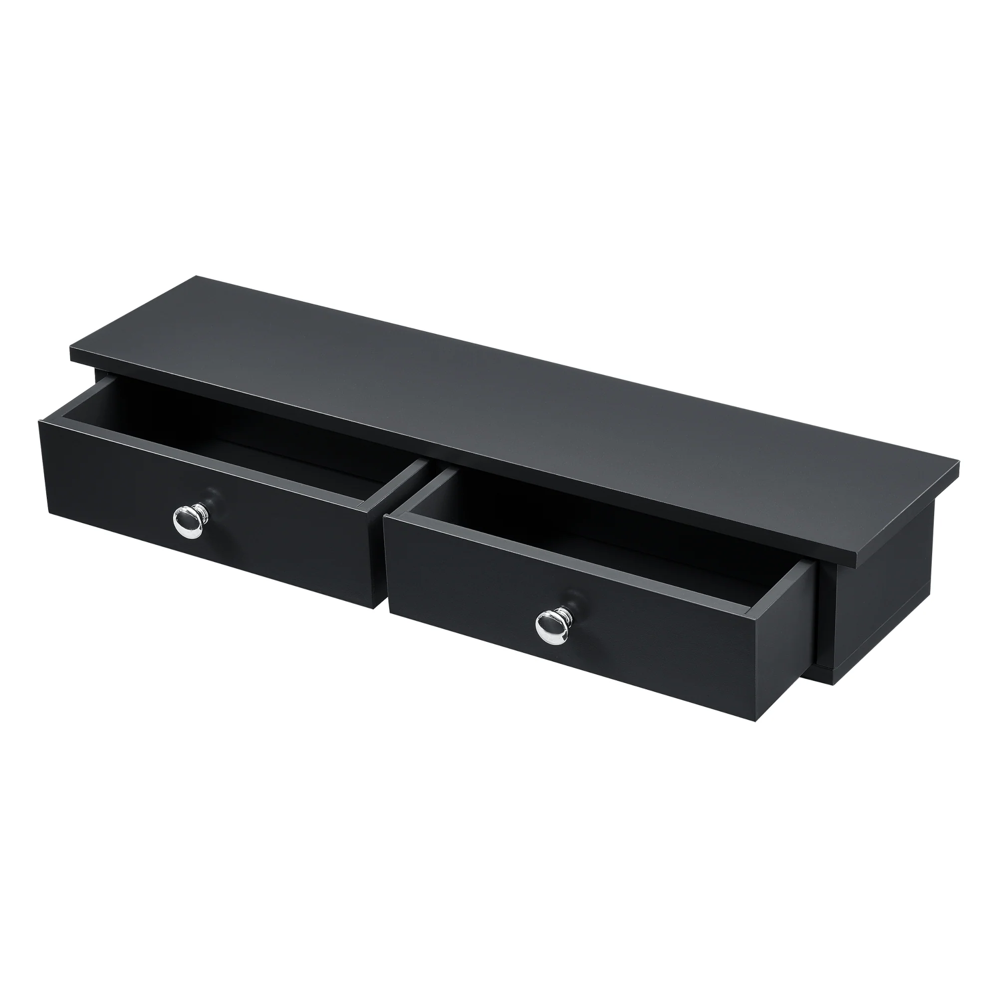 Półka ścienna Geeste 60x15x10 cm z 2 szufladami [en.casa] - Image 2