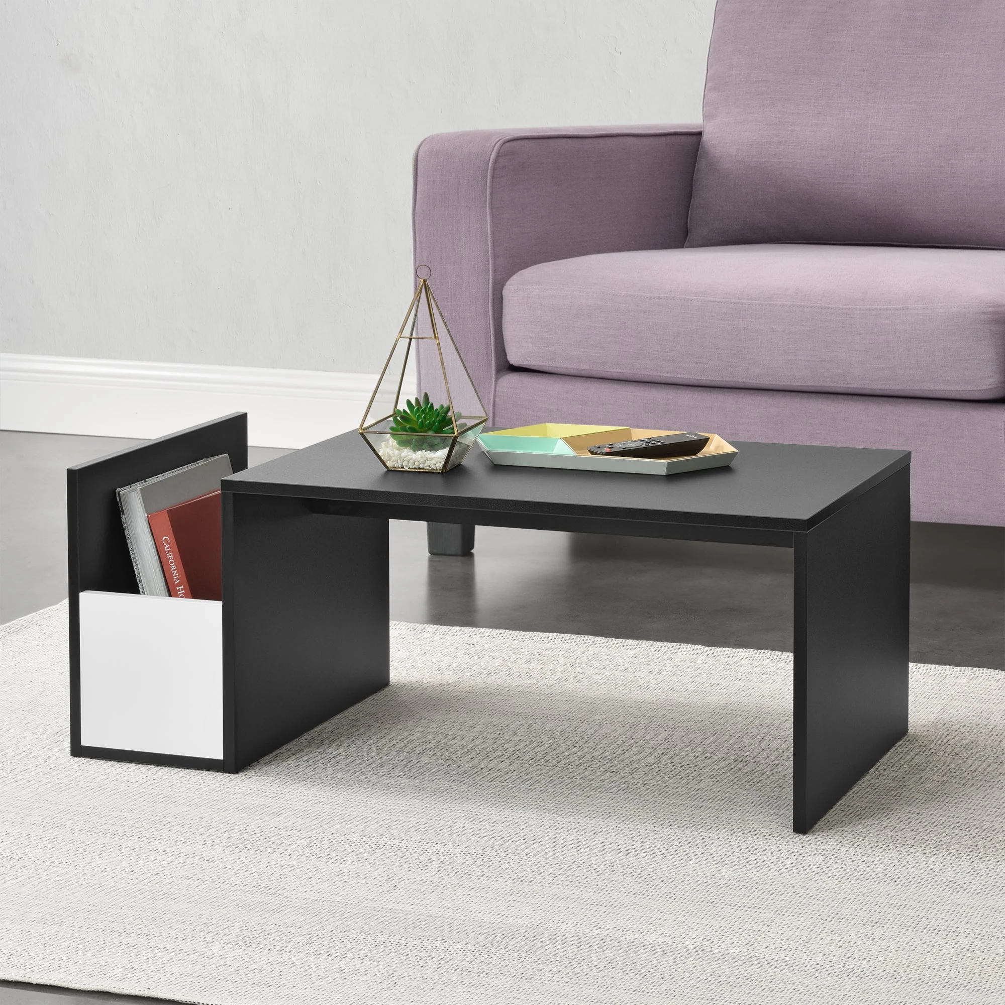 Stolik kawowy Bollnäs 90x45x35 cm z półką w różnych kolorach kolory en.casa - Image 8