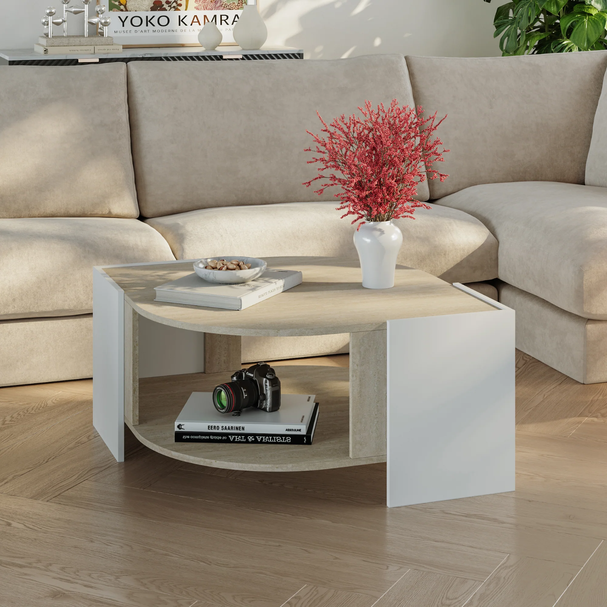Stolik kawowy Klipsari 75x75x40 cm [en.casa] - Image 2