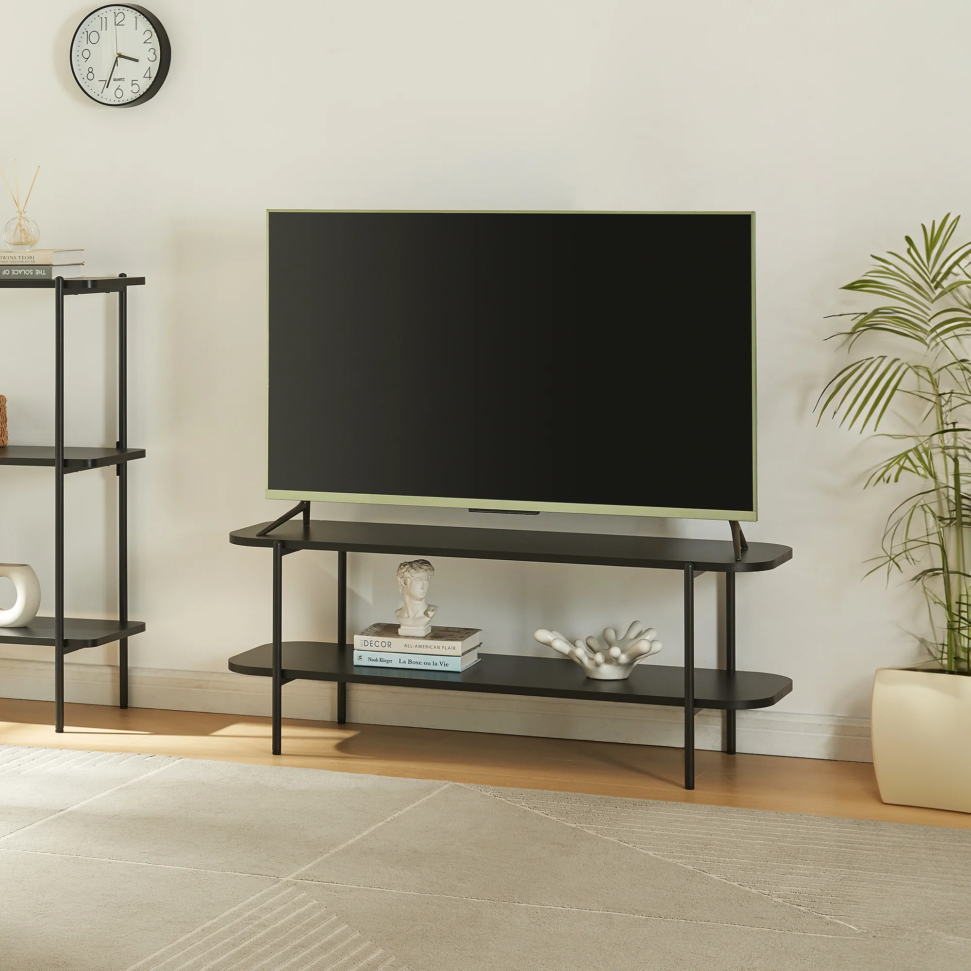 Stolik pod telewizor Samnanger 120x40x45 cm czarny [en.casa]