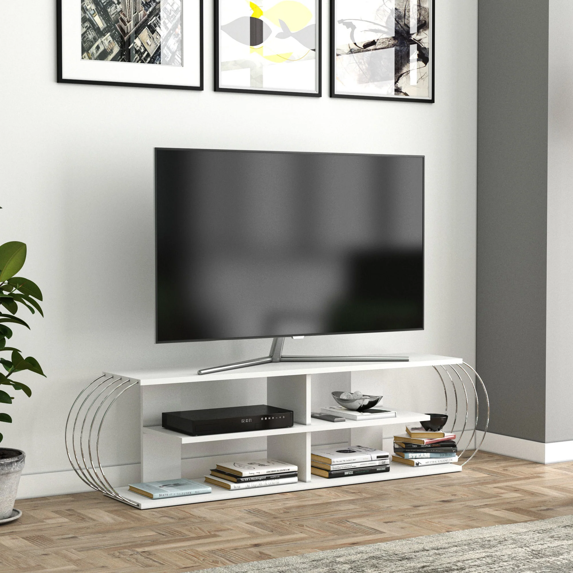 Stolik RTV Robertsfors 180/172/160cm w różnych kolorach [en.casa] - Image 11