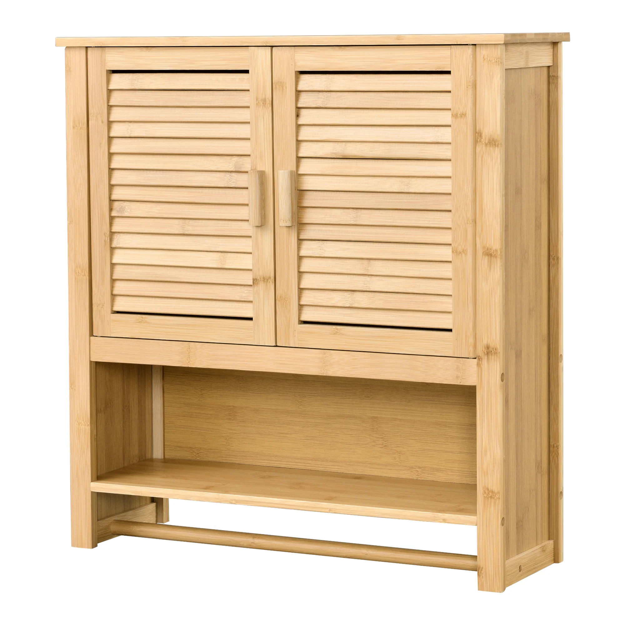 Szafka łazienkowa Tyresö szafka wisząca bambus 66 x 62 x 20 cm [en.casa]