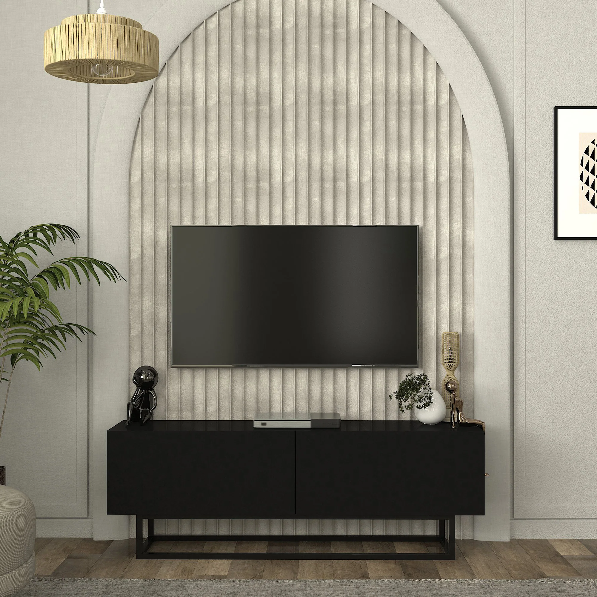 TV lowboard Nolven [en.casa] - Image 7