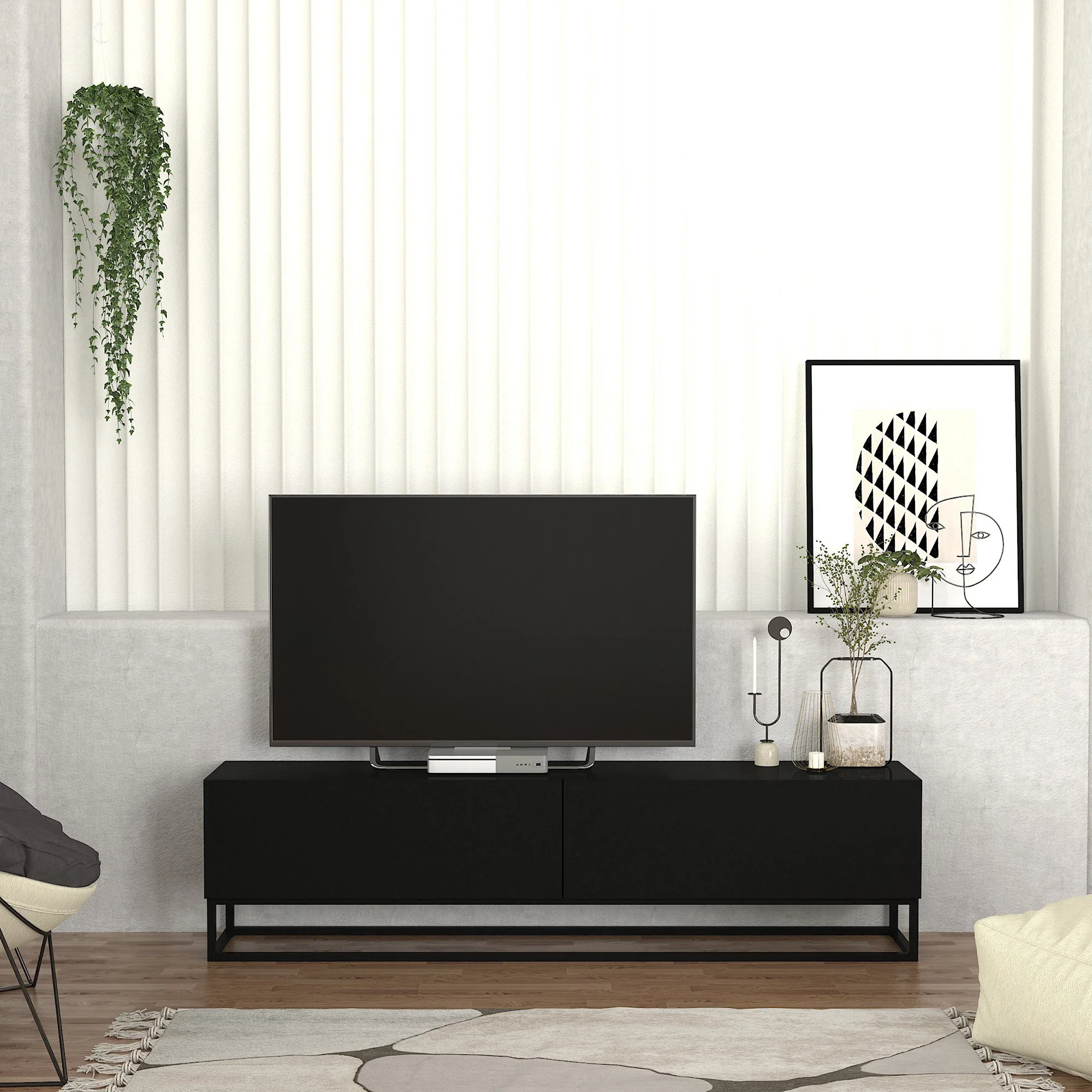 TV lowboard Nolven [en.casa] - Image 8
