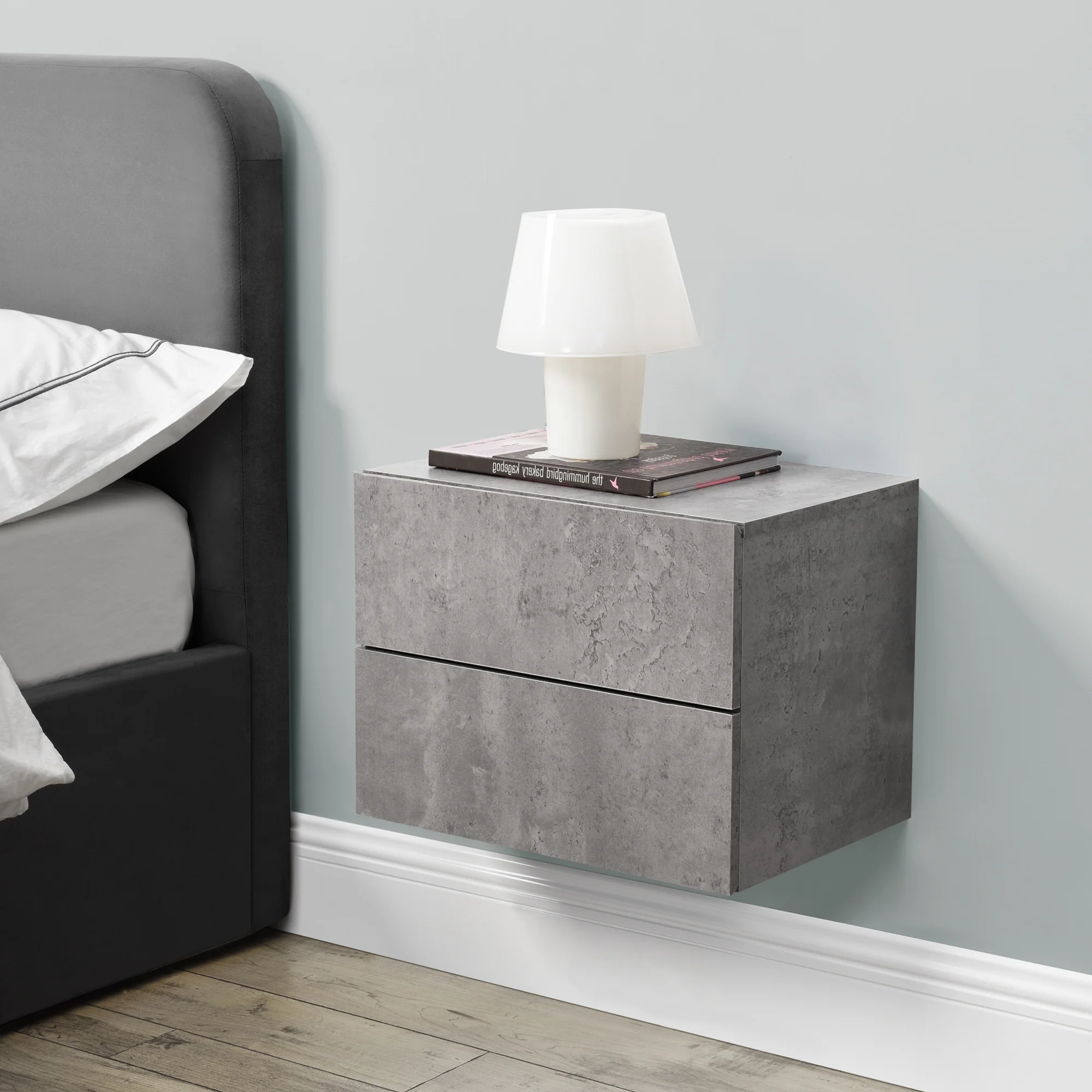 Szafka ścienna Ampfing z 2 szufladami w różnych kolorach [en.casa] - Image 4