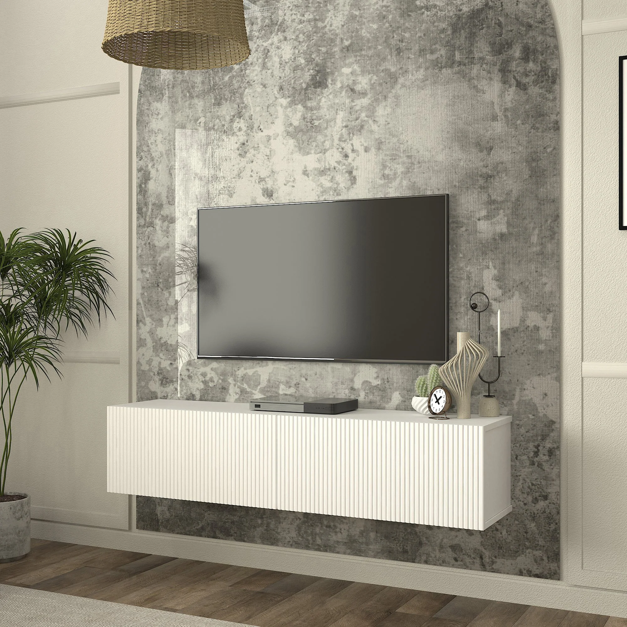 Wisząca szafka pod telewizor Verpsboga [en.casa] - Image 2